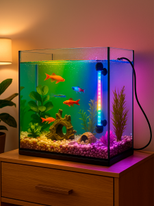 Светильник лампа для аквариума светодиодная RGB с приложением Огонек OG-LDP48 (280мм)